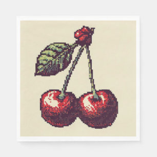 Cherry Pixels Napkin