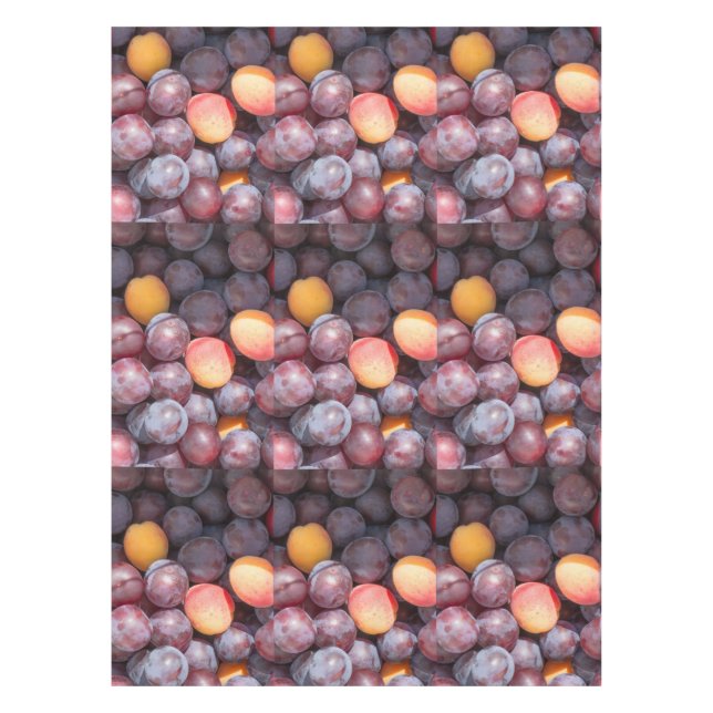 Cherry plum background tablecloth (Front)