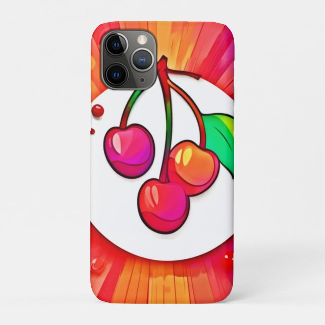 Cherry Pop Art Burst Case-Mate iPhone Case (Back)