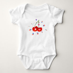 Cherry Pop One-Piece Baby Bodysuit