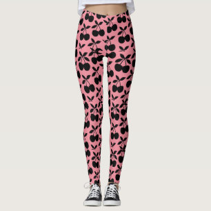 "Cherry Pop Silhouettes" Leggings