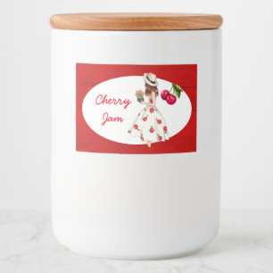 Cherry Preserves Canning Label