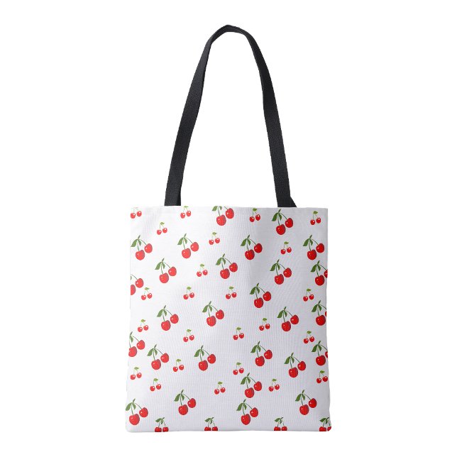 Cherry print shopping Book Tote Bag (Cherry print shopping Book Tote Bag)