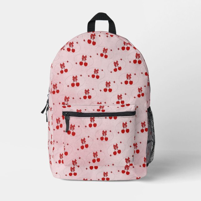 Cherry Printed Backpack (Front)