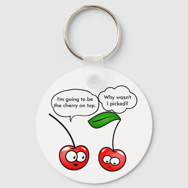 Cherry Puns Key Ring (Front)
