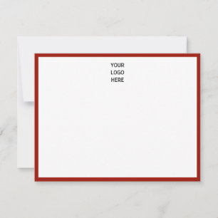 Cherry Red Border Your Logo Card