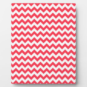 Cherry Red Chevron Zigzag Plaque
