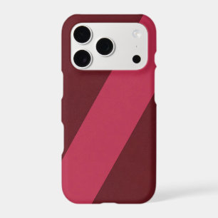 Cherry Red Colorblock iPhone Case Diagonal Strip