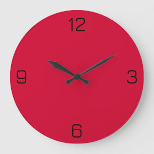 Cherry Red D2042D Colour with Add Your Name Option Large Clock