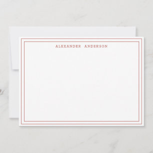 Cherry Red Modern Professional Double Border  Card