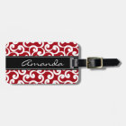 Cherry Red Monogrammed Elements Print