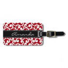 Cherry Red Monogrammed Elements Print