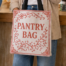 "CHERRY-RED" PANTRY BAG | CHINOISERIE TOTE 