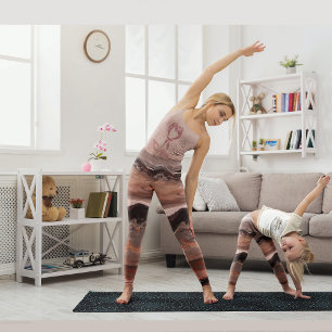Cherry red, pink marble   leggings