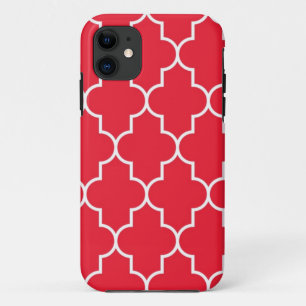 Cherry Red Quatrefoil iPhone 11 Case