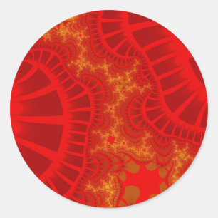Cherry Red Remix Classic Round Sticker