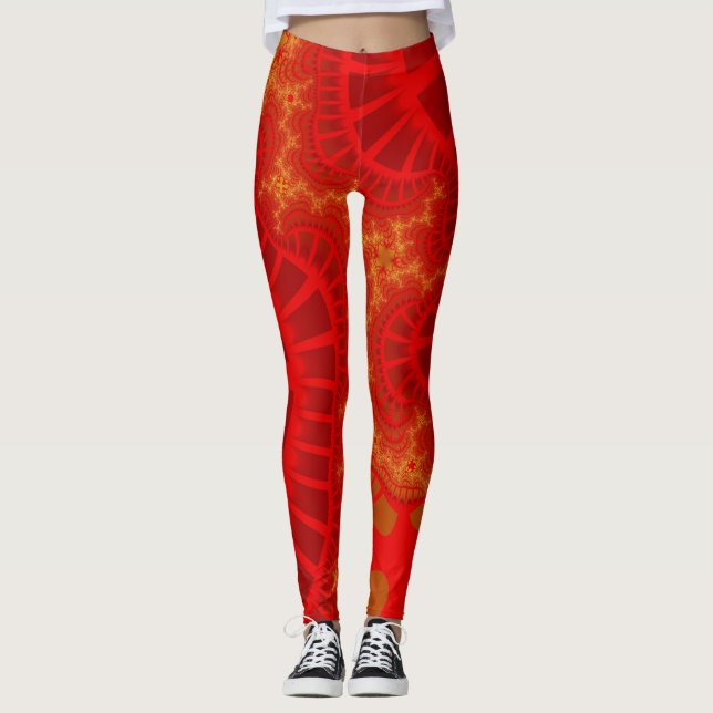 Cherry Red Remix Leggings (Front)