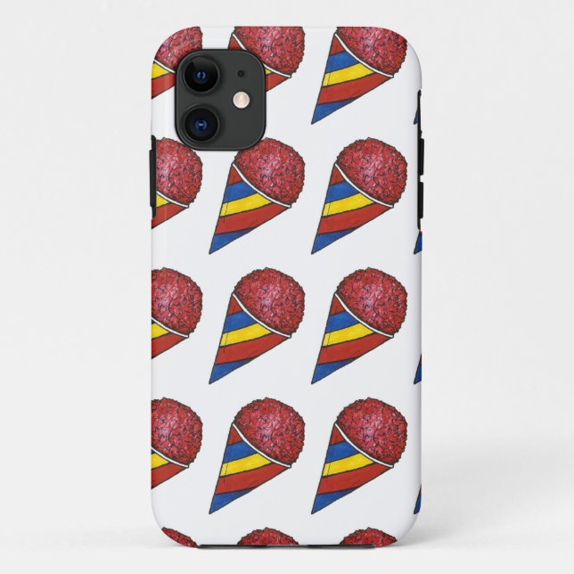 Cherry Red Sno Cone Snocone Frozen Treat Case (Back)