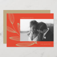 Cherry Red Sprout Photo Holiday Card