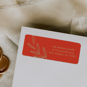 Cherry Red Sprout Return Address Label