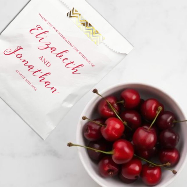 Cherry Red Wedding Favour Bag (Creator Uploaded)