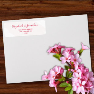 Cherry Red Wedding Return Address Label