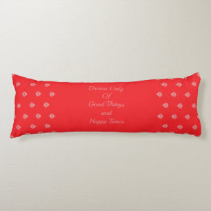 Cherry Red With Mandalas Body Cushion