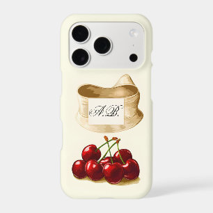 Cherry Ribbon Banner iPhone Case   Custom Name Che