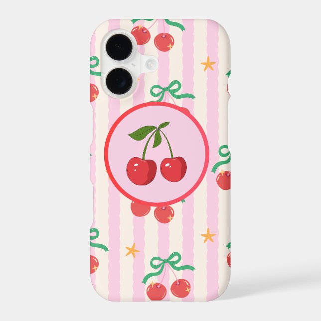 Cherry Ribbon Dreams Phone Case (Back)