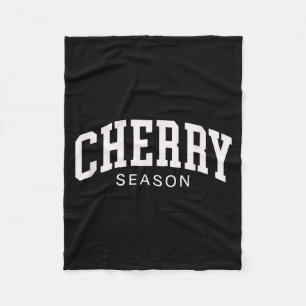 Cherry Season Cute Summer Fruit Orchard Graphic Fleece Blanket