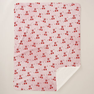 Cherry Sherpa Blanket