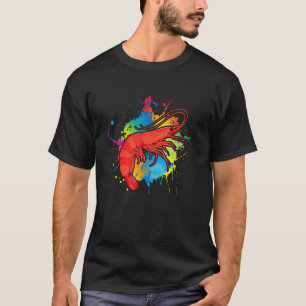 Cherry Shrimp Watercolor Fish Fresh Water Aquarium T-Shirt