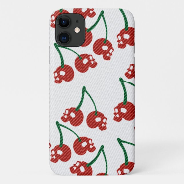 Cherry Skulls Red Case-Mate iPhone Case (Back)