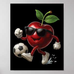 Cherry Soccer Premium Poster