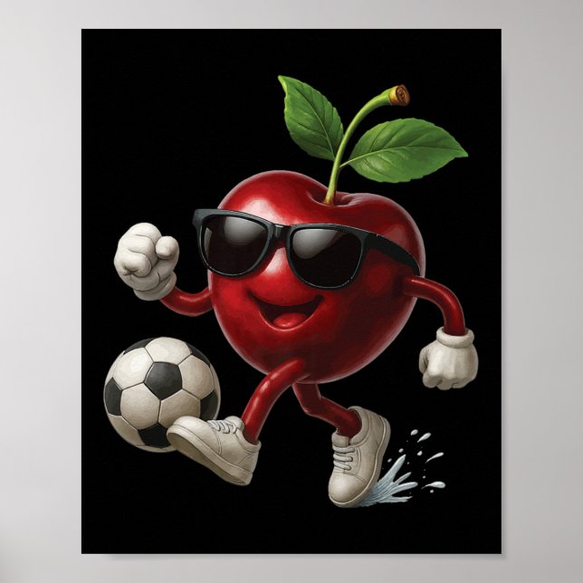 Cherry Soccer Premium  Poster (Front)