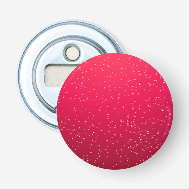 Cherry Soda with Tiny Bubbles Background Art Bottle Opener (Front)