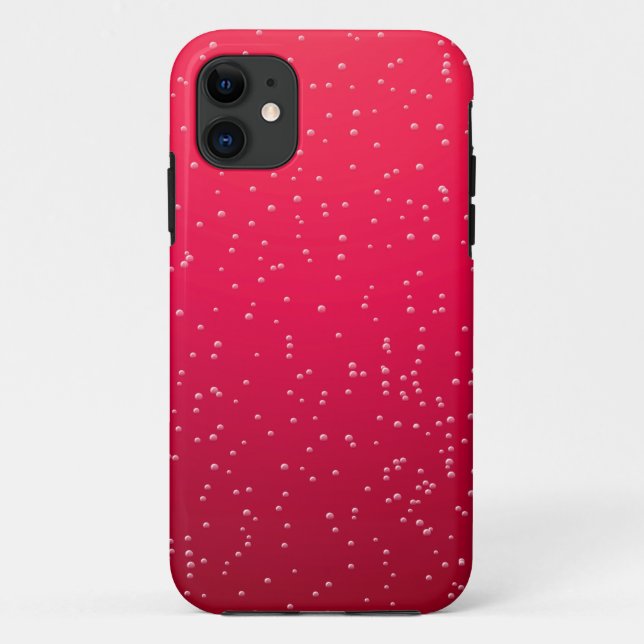 Cherry Soda with Tiny Bubbles Background Art Case-Mate iPhone Case (Back)