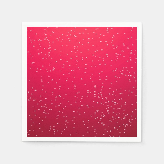 Cherry Soda with Tiny Bubbles Background Art Napkin (Front)