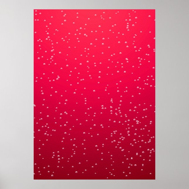 Cherry Soda with Tiny Bubbles Background Art Poster (Front)