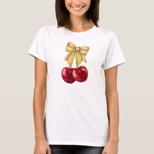 Cherry softball coquette trendy chic shirt 