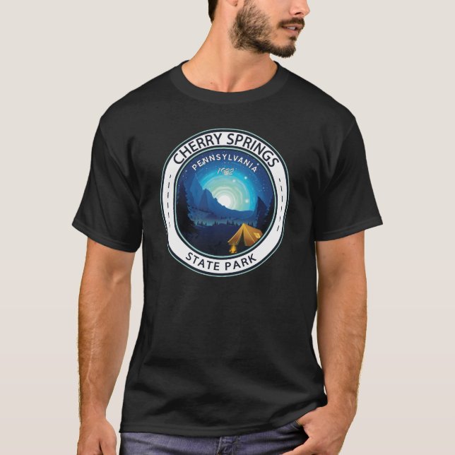 Cherry Springs State Park Pennsylvania Badge  T-Shirt (Front)