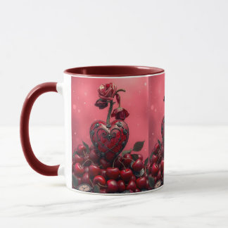 Cherry Steampunk Valentine Mug