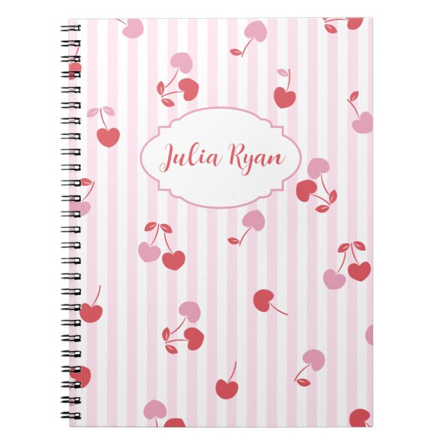 Cherry Stripes Notebook (Front)