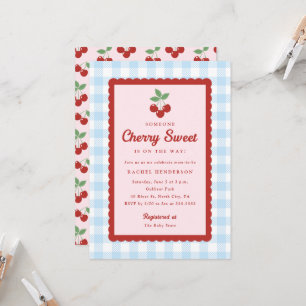 Cherry Sweet Baby Shower  Invitation