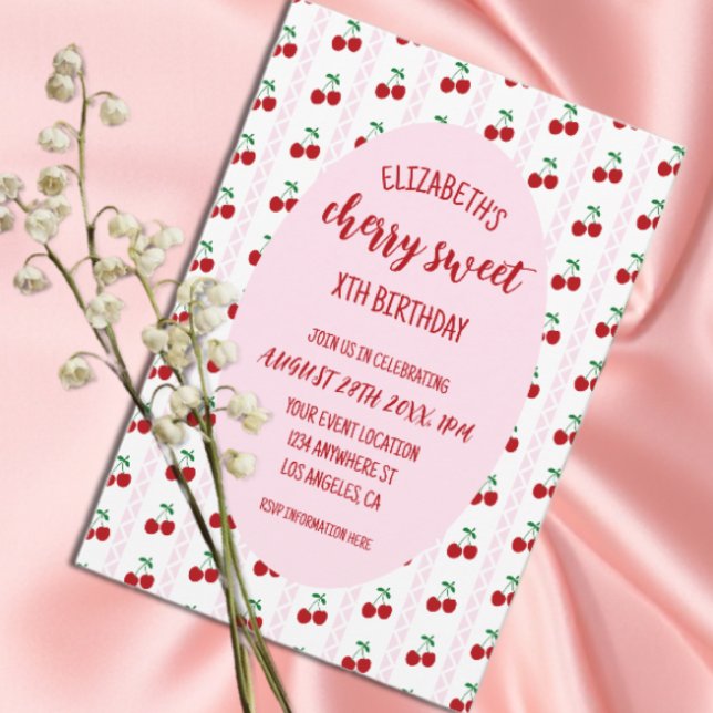 Cherry Sweet Birthday Invitation (Creator Uploaded)