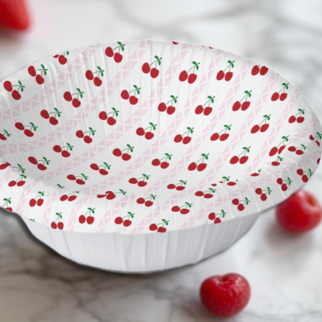Cherry Sweet Birthday Paper Plate (Creator Uploaded)
