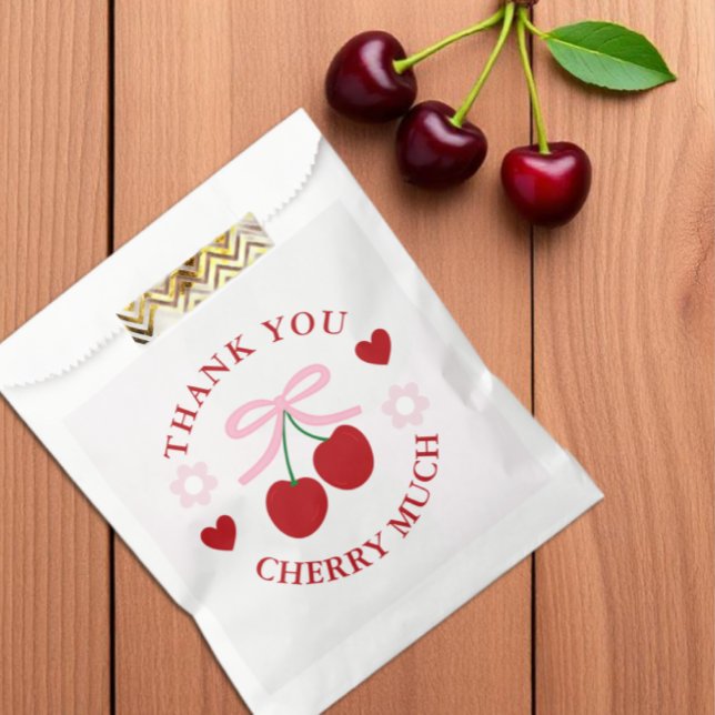 Cherry Sweet Bridal Shower Favour Bag (Creator Uploaded)