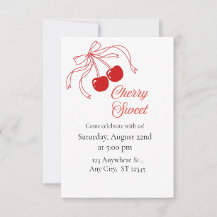 Cherry Sweet Celebration Invitation 🍒