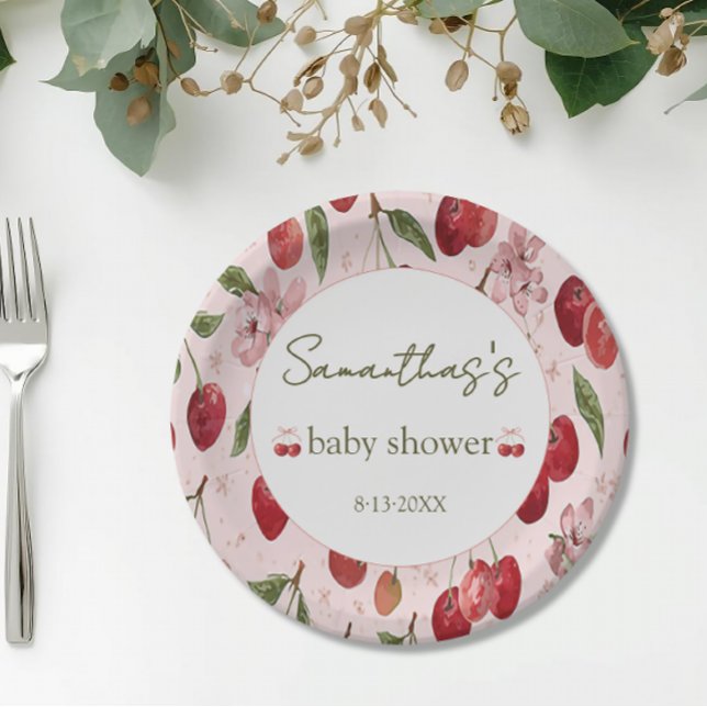 Cherry Sweet Paper Plates (Creator Uploaded)