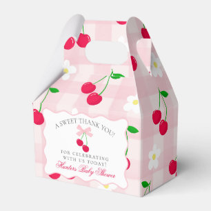 Cherry Sweet Pink Coquette Baby Shower Favour Box